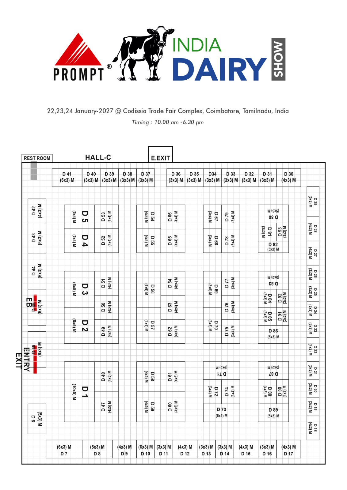 India Dairy Show 2027 Exhibition Floor Plan